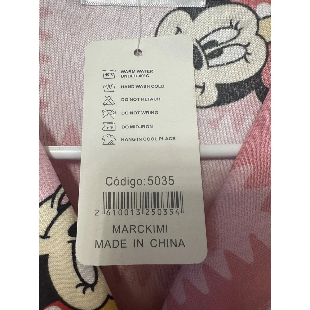 Marckimi NWT 2 Pc‎ Pajama Set XXL Pink Minnie Mouse Print Loungewear Sleepwear